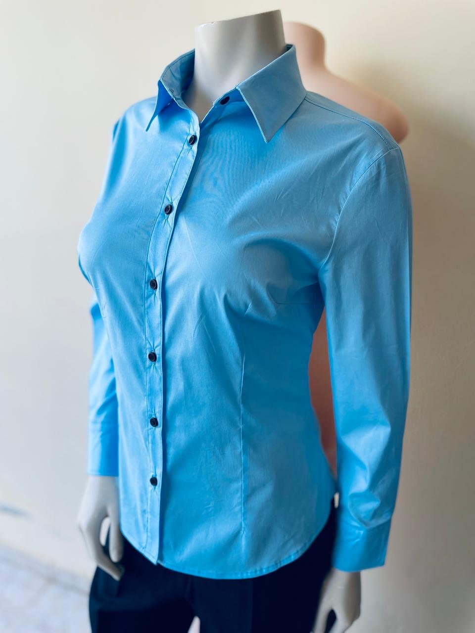 Blouse in lichtblauw